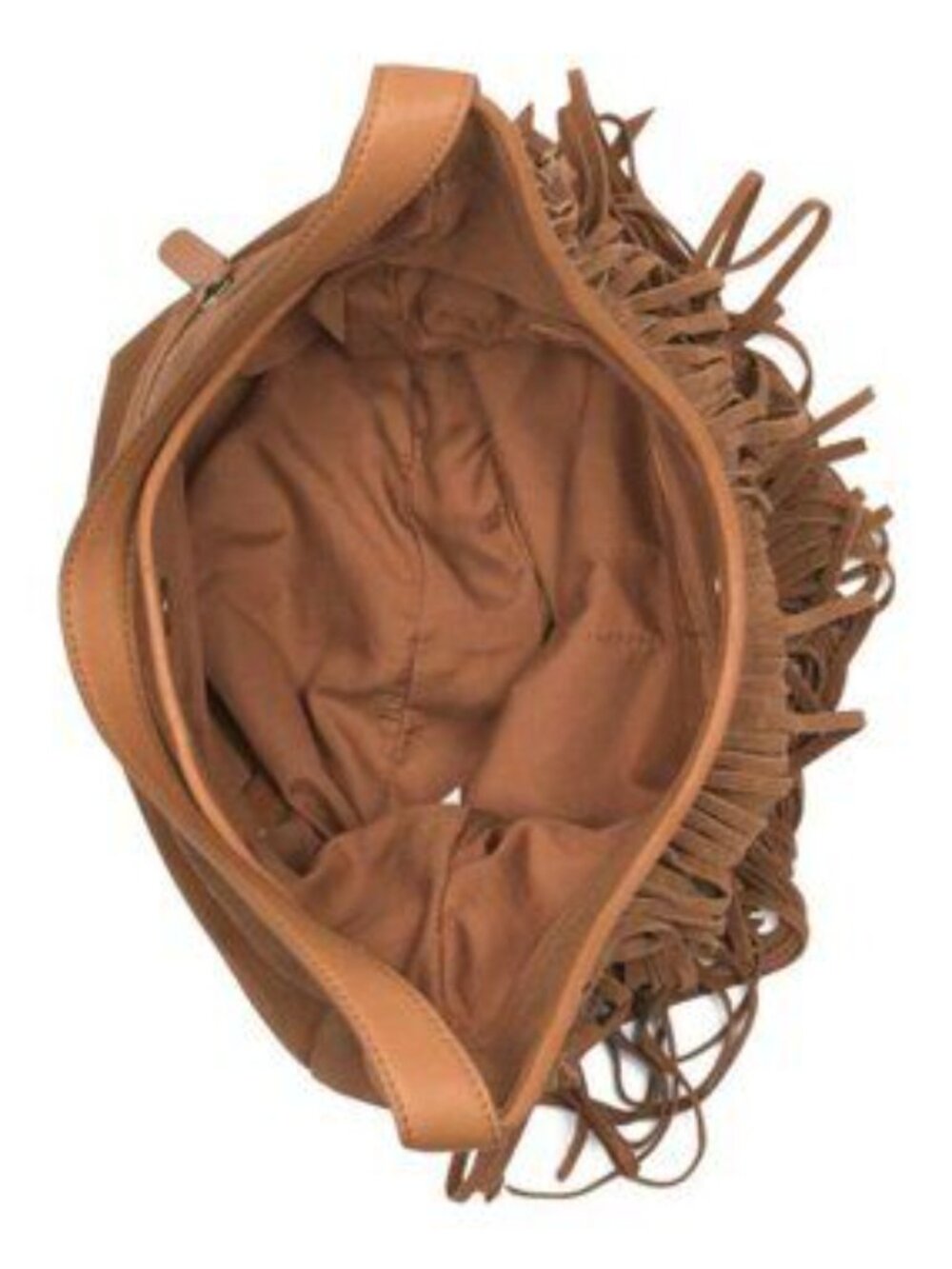 VILENCA Suede Allover Front Fringe Hobo - Picture 2 of 4